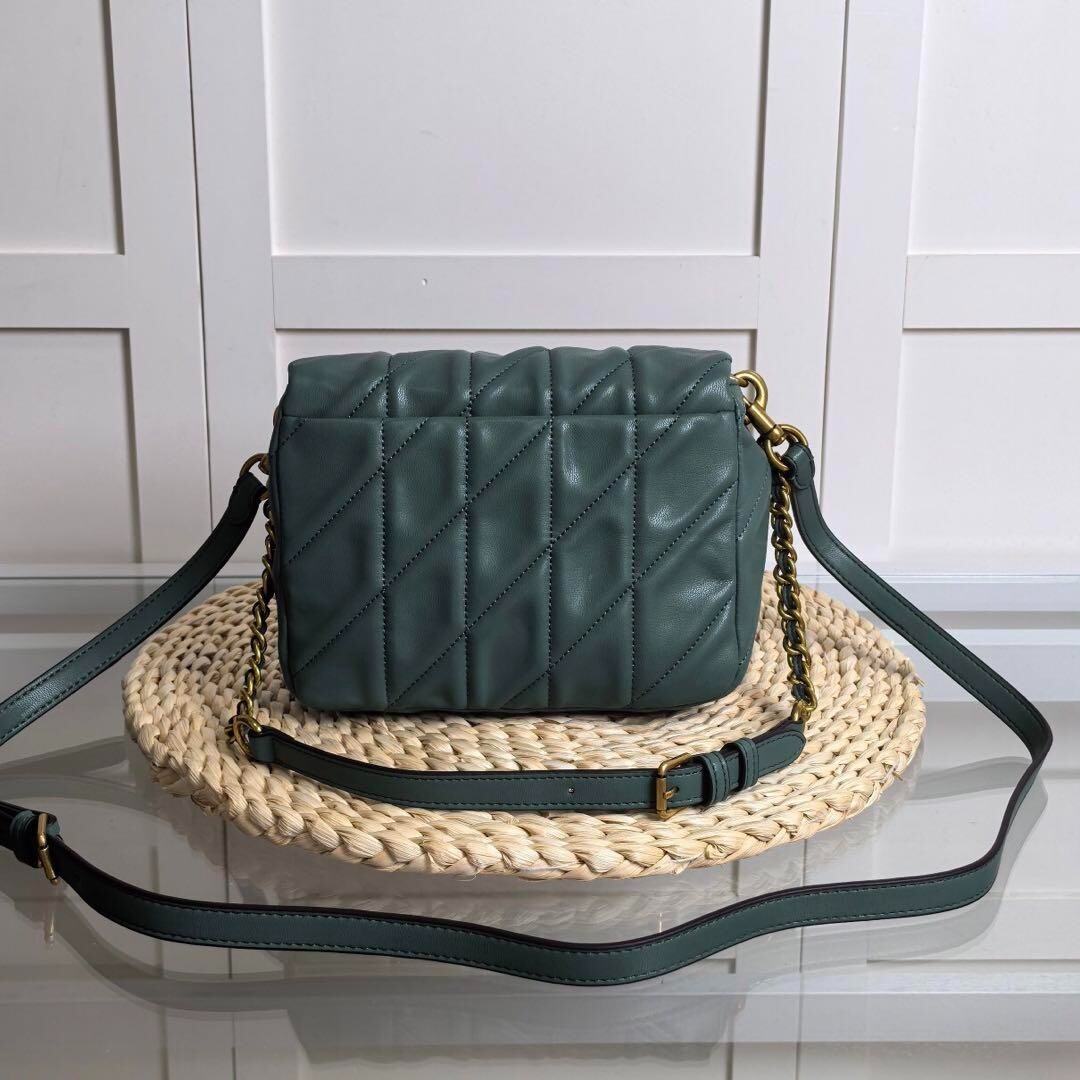 COACH Times Square Tabby Shoulder Bag Quilted CW629 Forest