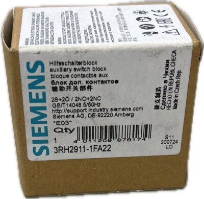 Siemens Hilfsschalterblock 3RH2911-1FA22