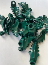 LEGO- NEW-#2682-DARK GREEN-PLANT ROUND 1 X 1 W/CURVED LEAF-40 PIECES