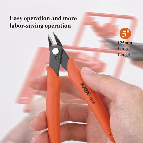 KATA 5 Inch Wire Cutters, Mini Flush Cut Wire Cutter Pliers, Precision Micro - 第 7/10 張圖片