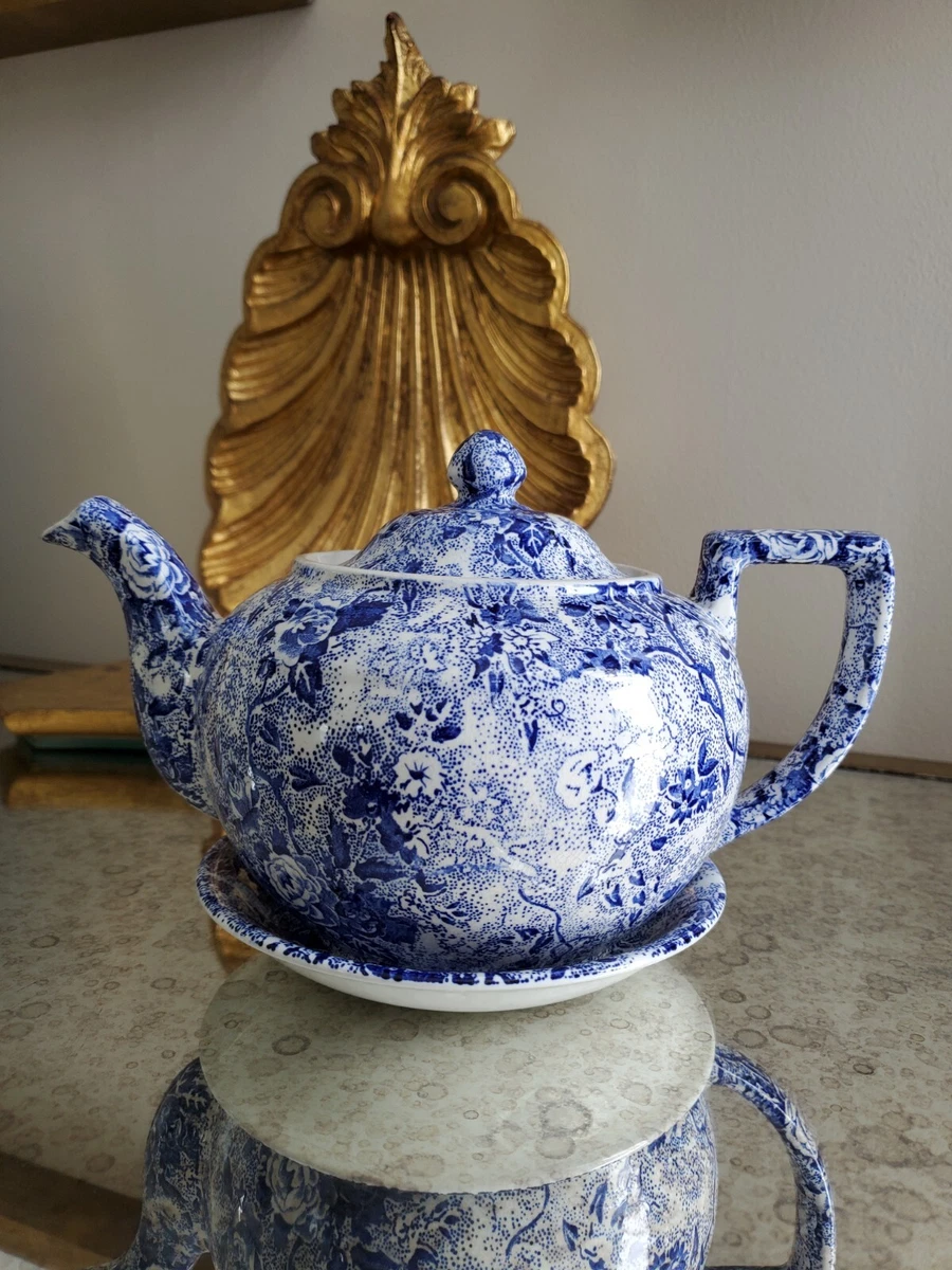 Laura Ashley Chintzware Teapot with Saucer made in England