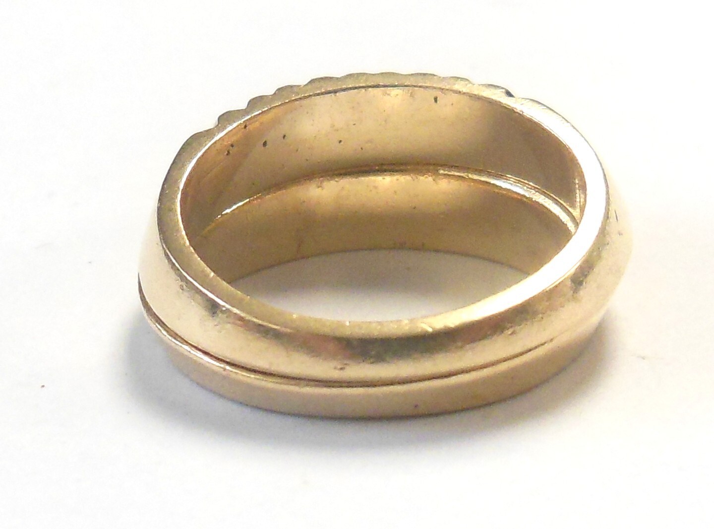 Solid 14K Yellow Gold 2 Part Split Clam Shell Cro… - image 8