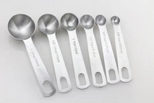 Brand New 6 pcs Stainless Steel Measuring Spoons Set Teaspoon&Tablespoon USA