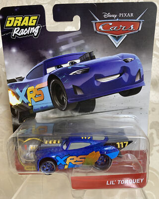 DISNEY PIXAR CARS XRS DRAG RACING LIL TORQUEY DIE CAST E4