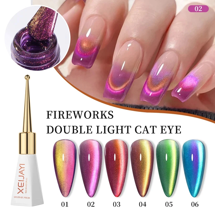 6Pcs 10Ml Cat Eye Gel Nail Polish Uv/Led Soak Off Gel Polish Nail Manicure Kit