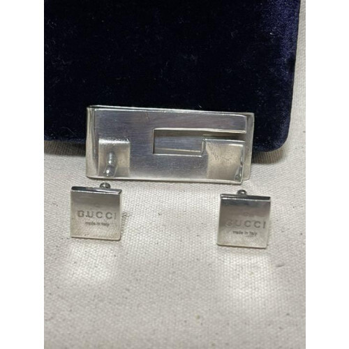 GUCCI Money Clip  Set, Silver 925, Bulk Sale Mens Free Shipping Japan Silver-image