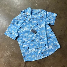 NWOT Reyn Spooner x MLB Hawaiian Aloha Button Up Shirt L Tampa Bay Rays