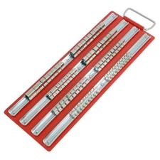 80pc Socket Rail Tray 1/4" 3/8" 1/2" Organiser Storage Holder Metal