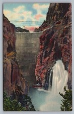 Shoshone Dam Canon Cody Way Wyoming Yellowstone National Park WY Postcard Vtg D6