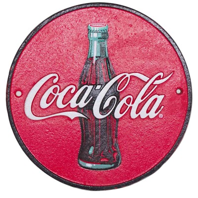 Coca-Cola Gusseisen Wandschild Werbung Memorabilia Retro Bar Garage Männerhöhle