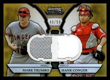 2011 Bowman Sterling #DRB-TC M. Trumbo/H.Conger Dual Relics Gold Refractors #/50