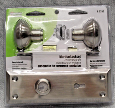 E 2330 Mortise Keyed Lock Set with Satin Nickel Knob   Perfect for Replacing