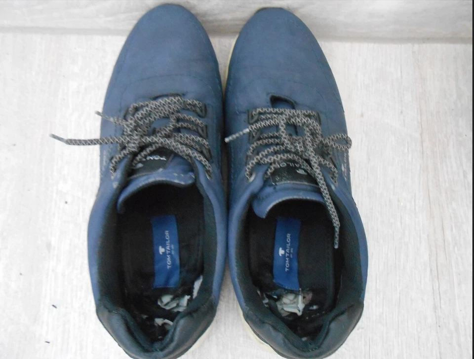 Tom Tailor Halbschuhe Snickers Herren Schuhe EU Gr. 45 HAVY USED FERTIG WORN — 第 4/4 张图片