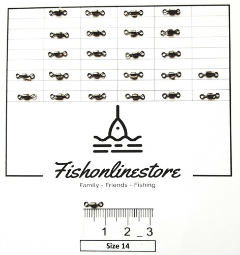 QUALITY FISHING SWIVELS 7 SIZES WITH 10 PER PACK IDEAL CARP - OTHER QTYS ALSO - Picture 8 of 9
