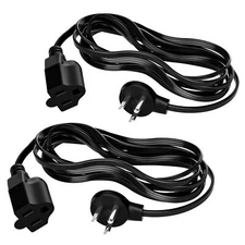 Flat Plug Extension Cord 3 Ft 2 Pack with Slim Space-Saving Plug Design Thin ...