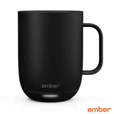 Smart Mug von Ember Mug² 14 Unzen Temperaturkontrolle Keramik Schwarz Aufladen Untersetzer