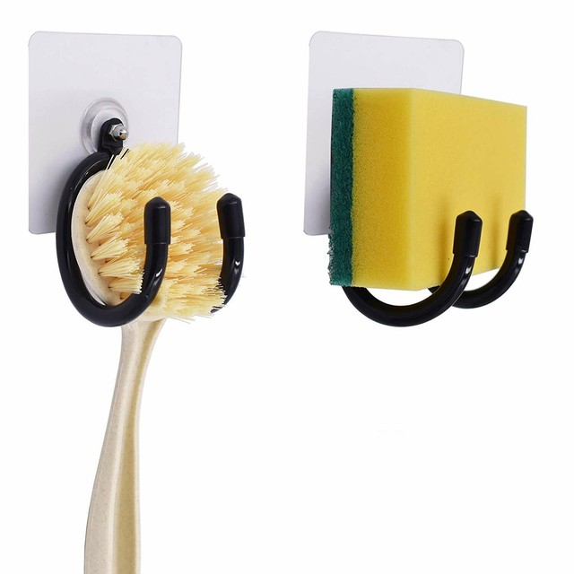 SelfAdhesive Sink Adjustable Dishwand(Dish Wand)Holder Kitchen Sink Caddy2/PK eBay