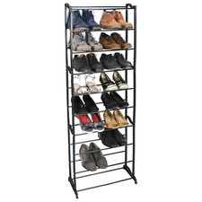 Shoe Rack Black for up to 20 Pairs of Shoes Shoe Rack Shoe Cabinet Shelving Unit