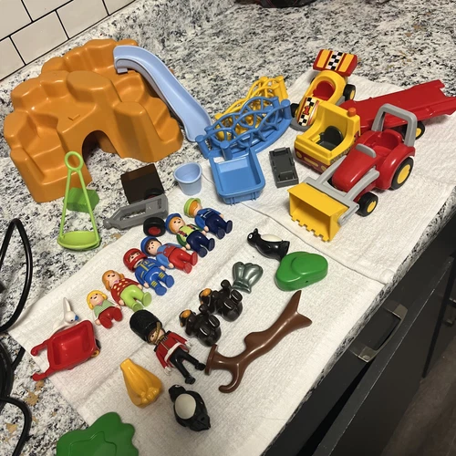 Large  Lot of Vintage Playmobil Figures People and Accessories