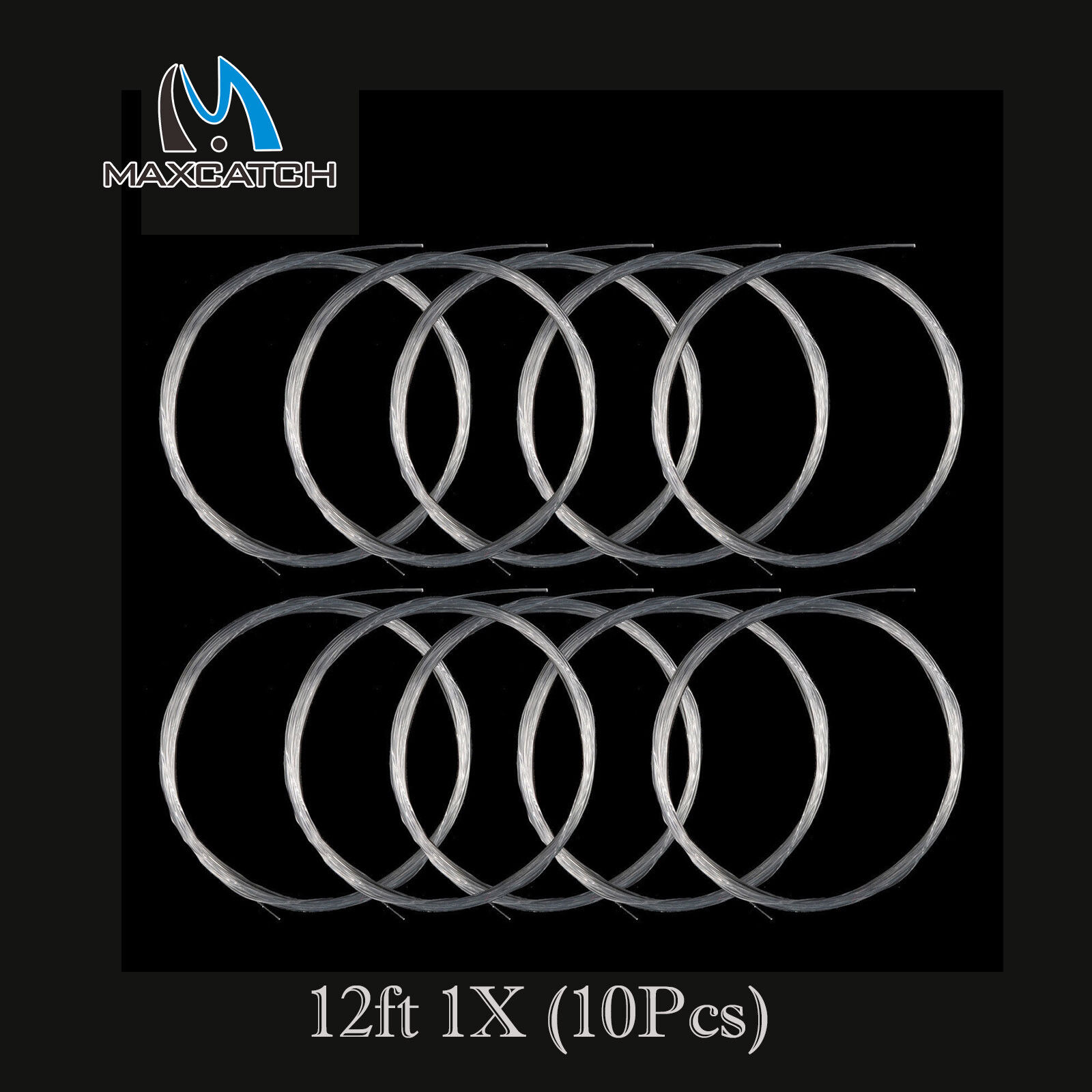 Maxcatch Fly Fishing Conico Leader Line 7,5/9/12/15 piedi, 5/10 pz (0x-7x) - Foto 20 di 33