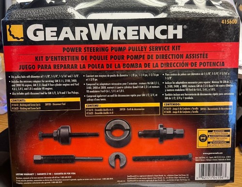 GEARWRENCH #41560D POWER STEERING PUMP PULLEY SERVICE KIT - Foto 5 di 5