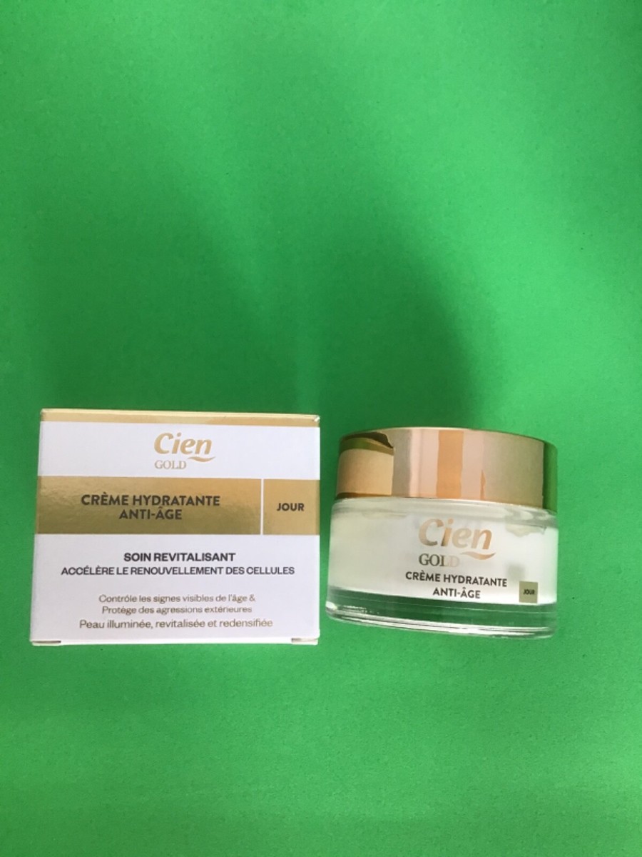 Crème Hydratante Anti-âge Cien Gold - Lot De 2 X 50 Ml, Soin Régénérant, Neuve
