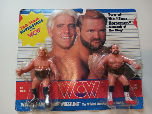 1990 WCW Galoob US Ric Flair Arn Anderson Tag Team...