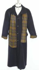 L 14 Blodenfrey Loden Wool Women Blue Austria Winter Warm Dress Long Over Coat