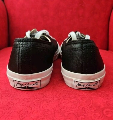 NICE🔥 Converse Jack Purcell JP OX Black Leather Fashion