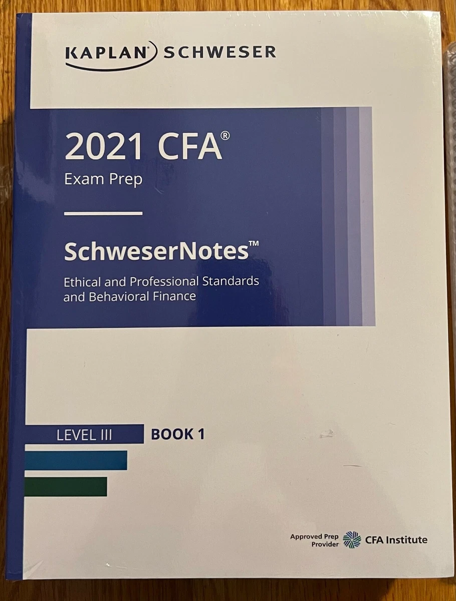 Kaplan Schweser CFA Notes for 2021 Level 3 Exams (BRAND NEW)