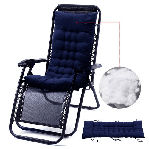 Sun Lounger Recliner Sofa Garden Chair Seat Pad Replacement Cotton Cushion Cover - Picture 30 of 46