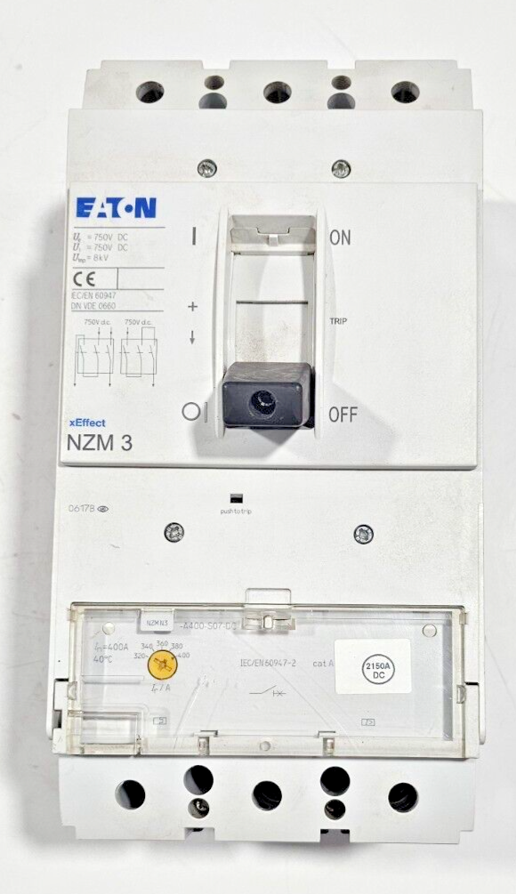 EATON xEFFECT NZM 3 NZMN3 400 A 3 POLE CIRCUIT BREAKER USED | eBay