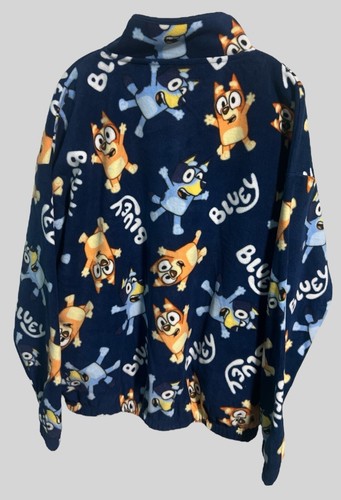 Bluey & Bingo Fleece Jacket Adult Large Unisex Polar Pullover Pockets Disney NEW - Picture 3 of 3
