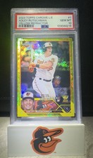 2023 Topps Chrome Logofractor Adley Rutschman Yellow Refractor /75 Psa 10 RC