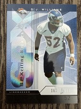 2004 UD SPxciting Rookies /1650 DJ Williams Rookie Card Denver Broncos. rookie card picture