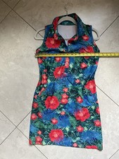 Tee 2 Sea Sleeveless Golf Dress floral tropical Size S Stretch Tennis