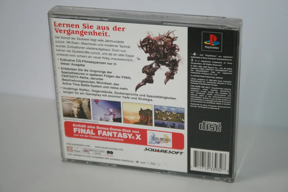 FINAL FANTASY VI FF6 + FF 10 DEMO _ SONY PLAYSTATION _ PLAY STATION PS1 PAL GAME - Bild 2 von 4