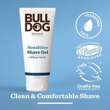 BULLDOG SKINCARE Grooming Bulldog Sensitive Shave Gel Smooth Shave 175ml UK 21.49 per litre