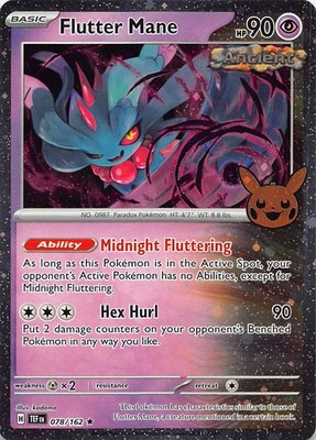 Flutter Mane (Cosmos Holo) 078/162 Holo Trick or Trade BOOster 2024 Pokemon NM