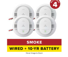 Kidde Hardwired Smoke Detector, 10-Year Battery Backup, Interconnectable, LED