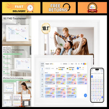 10.1" Smart Digital Calendar, Touch Screen HD Display, Wall-Mount Family Organiz
