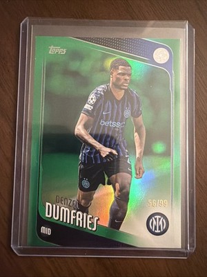 2026 Topps Denzel Dumfries Green /99 #145 UEFA Champions League