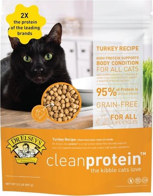 Dr. Elsey's cleanprotein Turkey Cat Kibble 2 lb. Bag Free Shipping