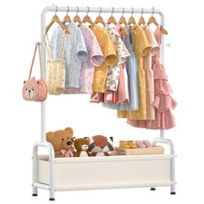 Kids Clothing Rack with Storage Shelf, Kids Dress Up Rack Storage for Coats, ...