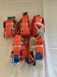 5x Zurrgurt Ratsche 35mm LC2000daN(i.d.Umr.) Länge 6m orange zweiteilig