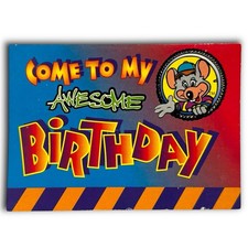 RARE: 1997 Chuck E. Cheese s Awesome Adventure Machine - PARTY INVITATION