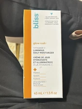 Bliss “Glow Rush”, Vitamin C Luminous Daily Moisturizer, 1.5 Fl Oz, NIB.