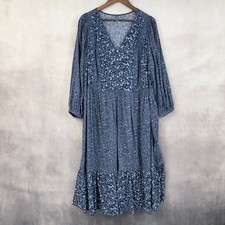 Old Navy Women Dress 3X Floral Maxi Cottage Bohemian Prairie English Countryside