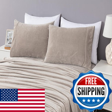 Chezmoi Collection Extra Soft Fleece Sheet Set Full Microplush Non-Pilling
