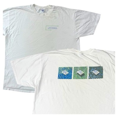 Vintage Intel Inside Pentium Processor Computer Chip T Shirt Size XXL 90s FLAWS